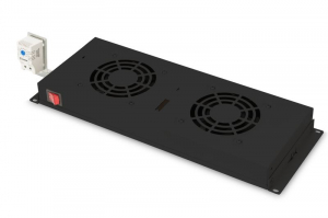 Digitus 19" tetőventilátor rackszekrényhez fekete (DN-19 FAN-2-HO-SW)